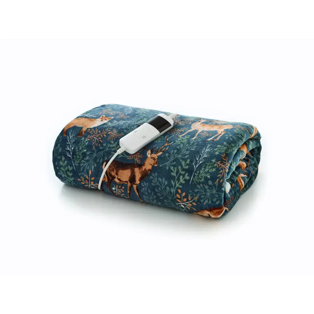 Deyongs Fox & Deer Heated Sherpa Throw